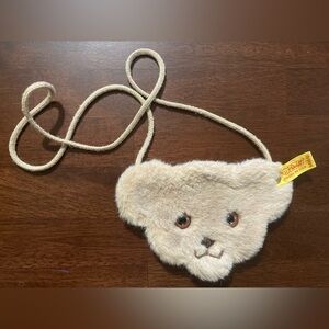 Steiff Vintage (1980s) Collector’s Teddy Bear Toy Purse Wallet Western Germany🇩🇪